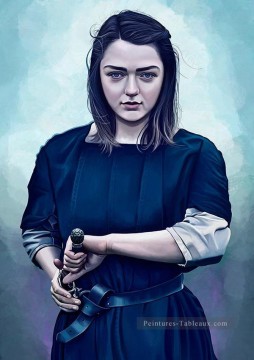 Fantaisie œuvres - Portrait d’Arya Stark en guerrière Le Trône de fer